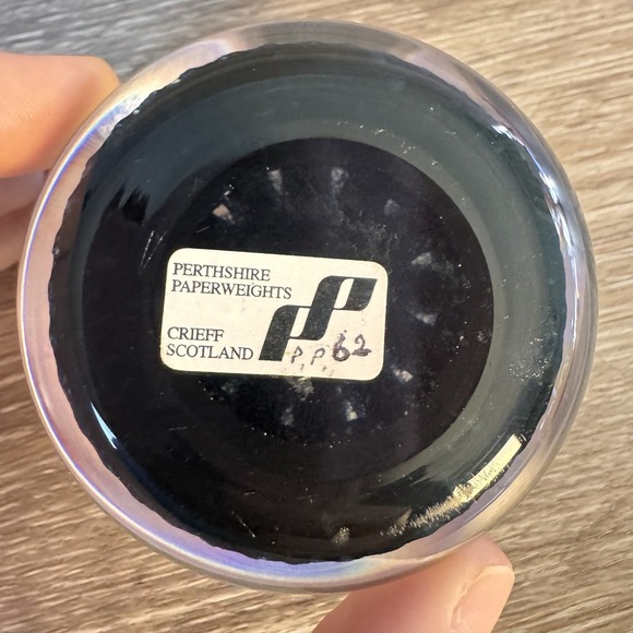 Vtg Perthshire Scotland Millefiori 12 Spoke Radial Twist 2.5" Glass Paperweight - Picture 7 of 12